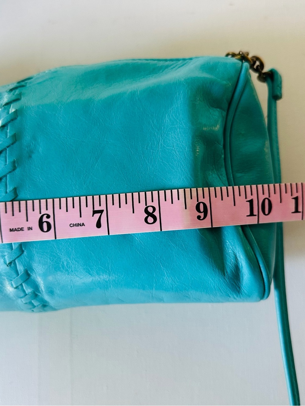HOBO Teal Leather Hobo Bag with Detachable Strap - Picture 3 of 10